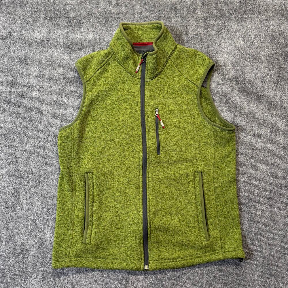 Orvis Men's M Green Sweater Fleece Vest Full Zip Fishing Hiking Outdoor